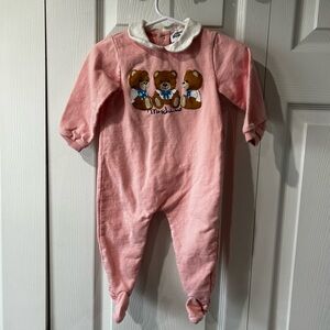 Moschino Pink Teddy Bear One Piece Onsie Footie
